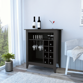 Mojito Bar Cabinet, One Open Drawer, One Open Shelf, Black