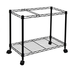 Oceanstar Portable 1-Tier Metal Rolling File Cart, Black