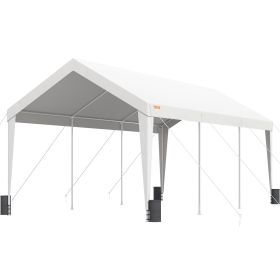 VEVOR Carport, 10x20 ft Heavy Duty Car Canopy Garage Boat Shelter Party Tent with 8 Reinforced Poles and 4 Weight Bags