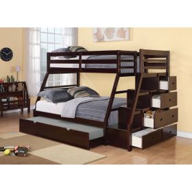 ACME Jason (Storage) Bunk Bed (T/F) w/Trundle (Full) & Storage, Espresso 37015