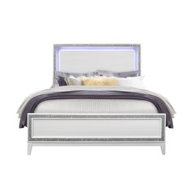 ALMERA GLITTER WHITE QUEEN BED