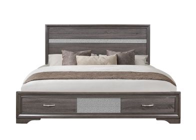 RYDER SPARKLE GREY QUEEN BED