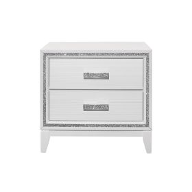 ALMERA GLITTER WHITE NIGHTSTAND