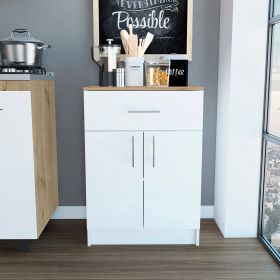 Oxford Pantry Cabinet, One Drawer, One Double Door Cabinet With Two Shelves