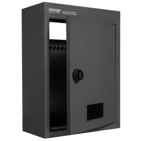 VEVOR Through The Wall Drop Box, Heavy Duty Steel Through the Wall Mailbox with 2.8-7.9" 13" Combination Lock, 12.5x6.3x16.9" Mail Drop Box, Black