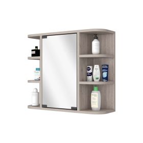 Valdez Medicine Cabinet With Six Shelves, Mirror Cabinet