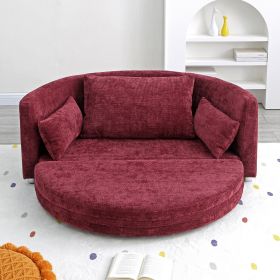 Foldable Sleeper sofa bed, Floor Sofa Chair Bed,multi-functional, circular bed, adjustable Futon Sofa Folding Lazy Sofa couch,double, for balcony