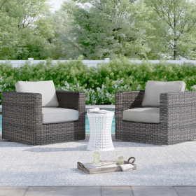 Comfort-Ready Fully Assembled Patio Chair with Plush Cushions – Ideal for Outdoor Relaxation