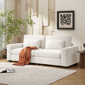 Cozy Duo White Loveseat Sofa