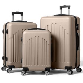 FCH Curved Vertical Stripe 3-in-1 Trolley Case - Champagne Gold