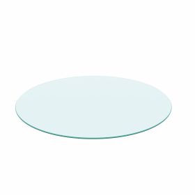 20" Round Tempered Glass Table Top Clear Glass 1/4" Thick Round Polished Edge