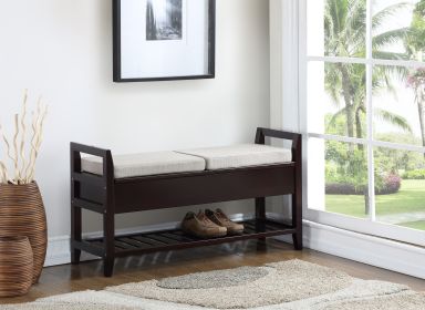 Vannes Espresso Storage Shoe Bench