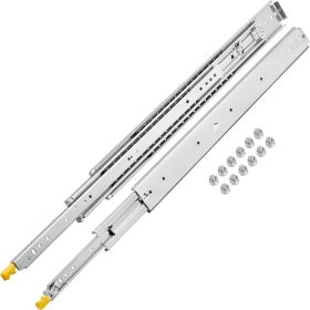 VEVOR Drawer Slides with Lock, 1 Pair 60 inch, Heavy-Duty Industrial Steel up to 500 lbs Capacity, 3-Fold Full Extension