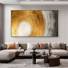 Hand Painted Oil Painting Abstract Gold Texture Oil Painting on Canvas Original Minimalist Art Golden Decor Custom Painting Living Room Home Decor (style: 01, size: 40x80cm)