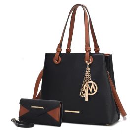 MKF Collection Kearny Women Tote Bag with Wallet by Mia k (Color: Black, Material: Polycarbonate)