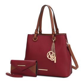 MKF Collection Kearny Women Tote Bag with Wallet by Mia k (Color: Red, Material: Polycarbonate)