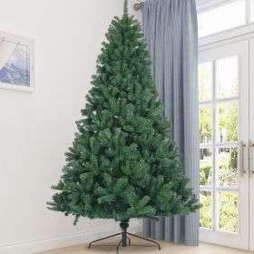 6ft Artificial Christmas Tree Full Natural Spruce PVC Fir Tree Foldable Metal Stand Unlit Green (Color: as Pic)