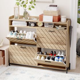 shoe cabinet/shoe rack cabinet/shoe rack organizer cabinet (Color: as Pic)