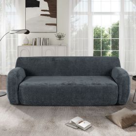 U_Style 81.5" Minimalist Compression Sofa, Curved Design, 3-Seater Casual Sofa for Living Rooms, Bedrooms, and Apartments (Color: as Pic)